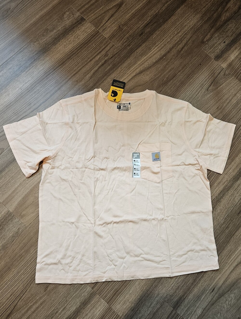 Carhartt Women's Light Peach Short-Sleeve Crewneck T-Shirt